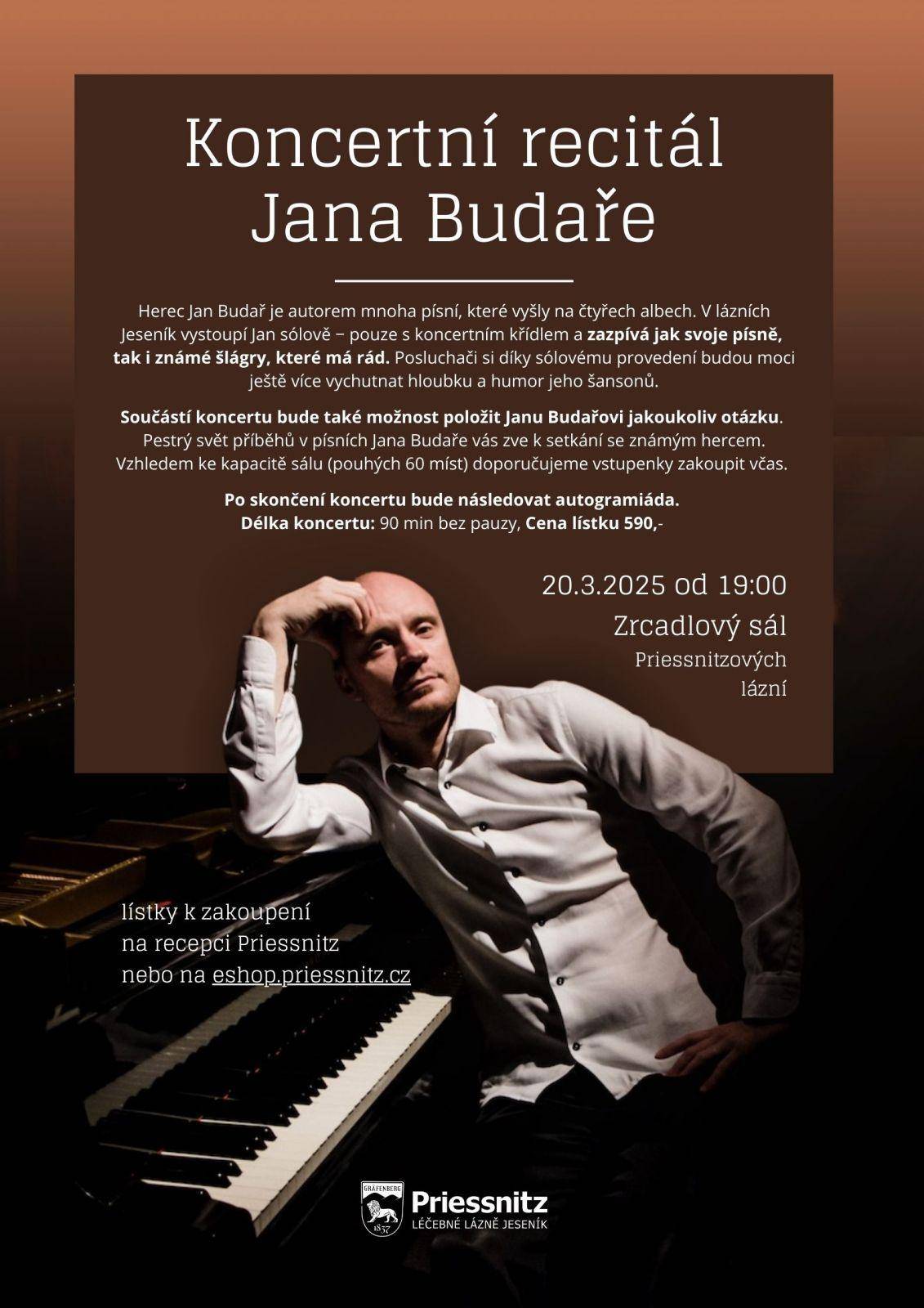 Vstupenka - Koncertní recitál Jana Budaře